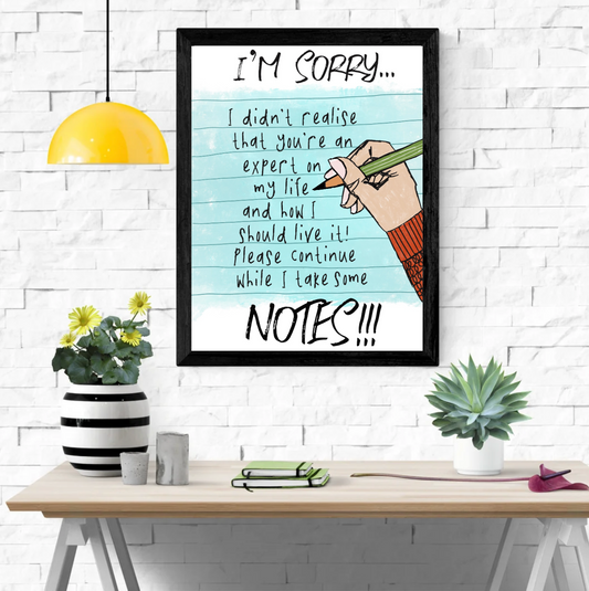 "I'm Sorry..."